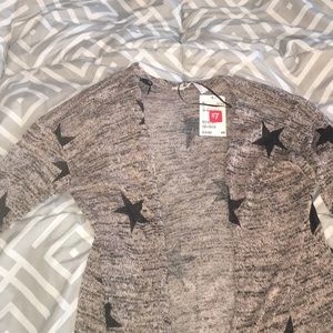 girls gray cardigan with stars